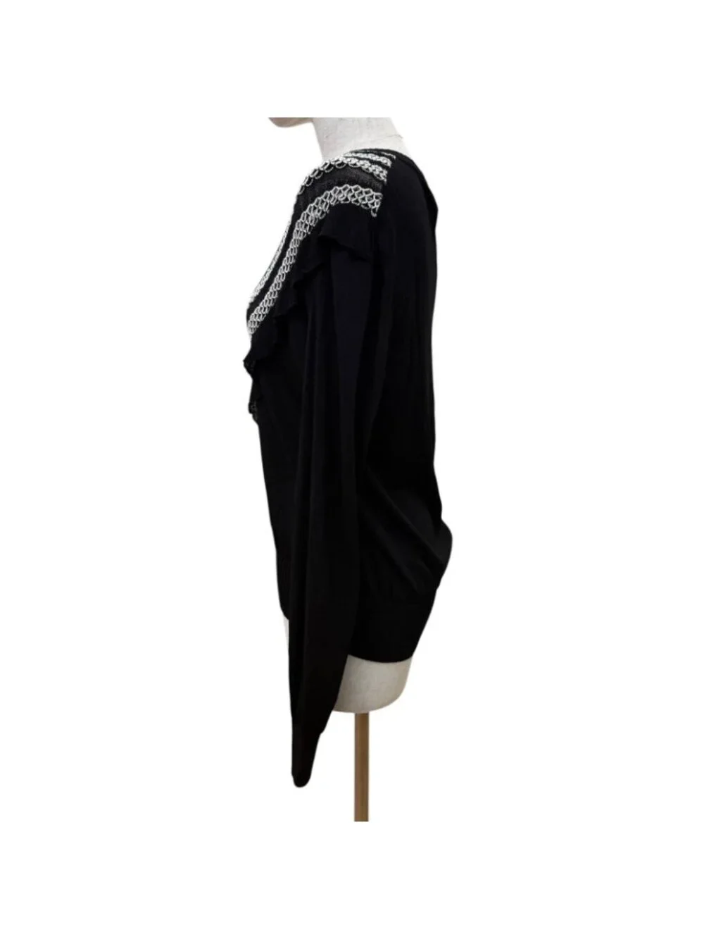 Chanel Front Cardigan Black